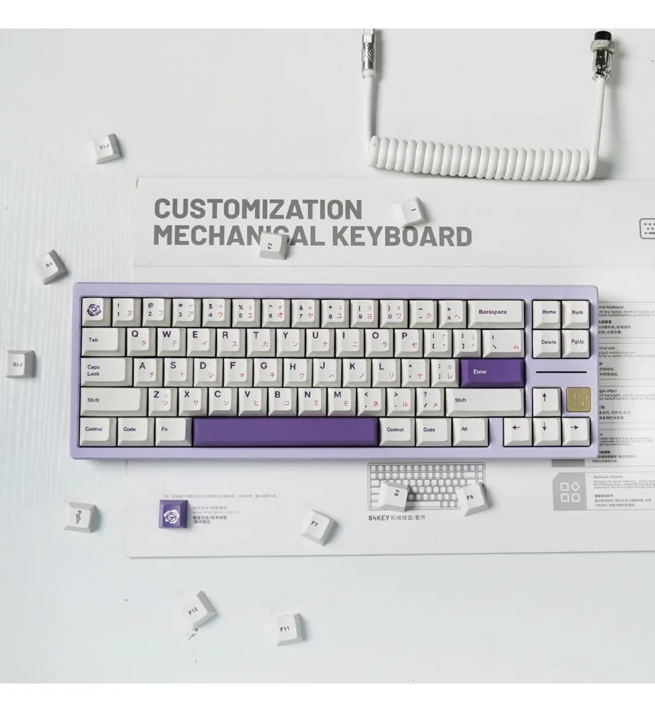 Purple Rose 146 Key Mechanical Keyboard Keycaps PBT Sublimation Cherry Original Factory Height Adaptation 61/64
Purple Rose 146 Key Mechanical Keyboard Keycaps PBT Sublimation Cherry Original Factory Height Adaptation 61/64