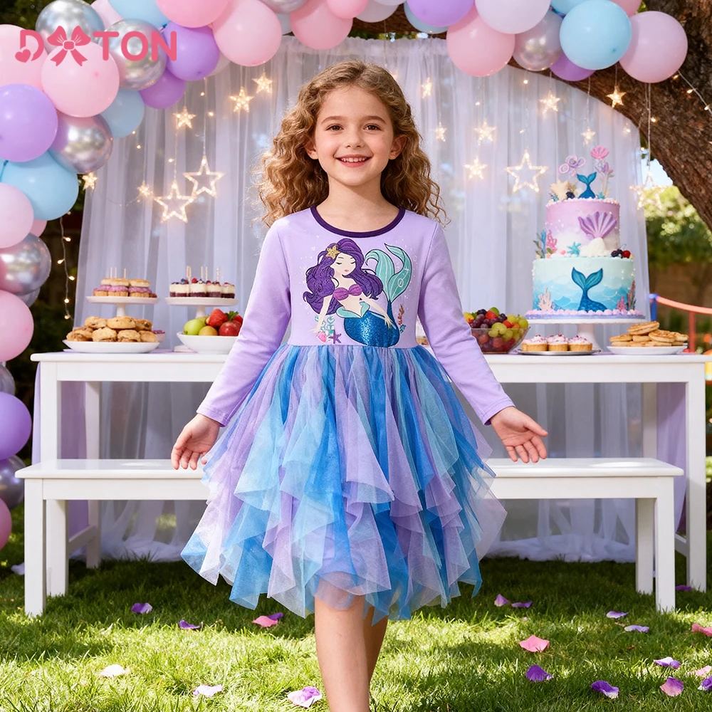 DXTON Осеннее платье для девочек в стиле принцессы, детское платье-туту с рисунком русалки, детский наряд для отпуска, нестандартная одежда для выпускного вечера, праздничная одежда для малышей
DXTON Осеннее платье для девочек в стиле принцессы, детское платье-туту с рисунком русалки, детский наряд для отпуска, нестандартная одежда для выпускного вечера, праздничная одежда для малышей