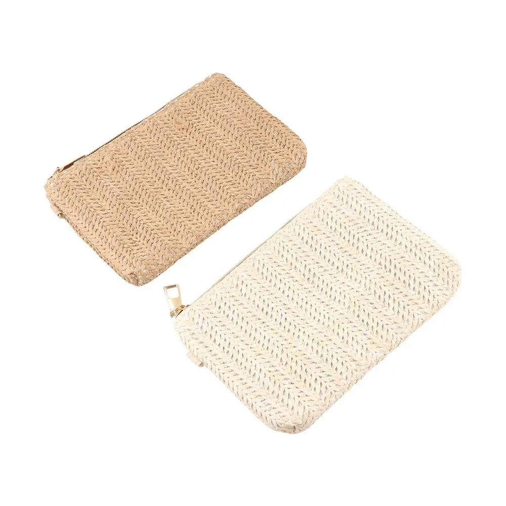 Portable Wrist Bag Woven Coin Purse Bohemian Solid Color Straw Clutch Bag Zipper Casual Bag Travel
Portable Wrist Bag Woven Coin Purse Bohemian Solid Color Straw Clutch Bag Zipper Casual Bag Travel