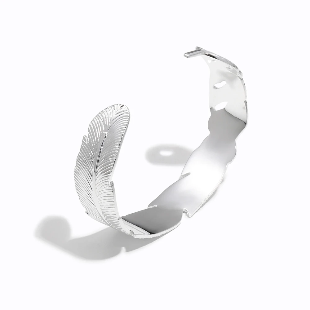 Glossisland 925 silver plated stainless steel ladies Opening Leaf Bracelet Silver white trendy jewelry accessories
Glossisland 925 silver plated stainless steel ladies Opening Leaf Bracelet Silver white trendy jewelry accessories