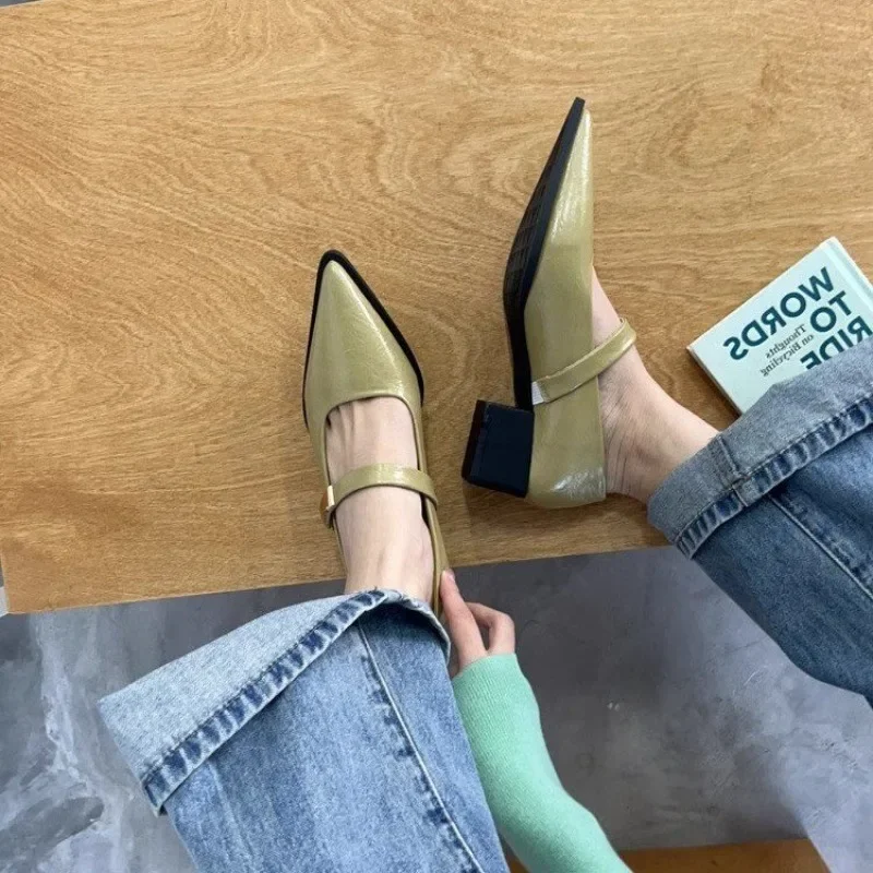 2025Women's Low Heeled Single Shoes Pointed Toe Hook & Loop Square Heel Shoes for Daily Commute Fashion Zapatillas De Mujer
2025Women's Low Heeled Single Shoes Pointed Toe Hook & Loop Square Heel Shoes for Daily Commute Fashion Zapatillas De Mujer