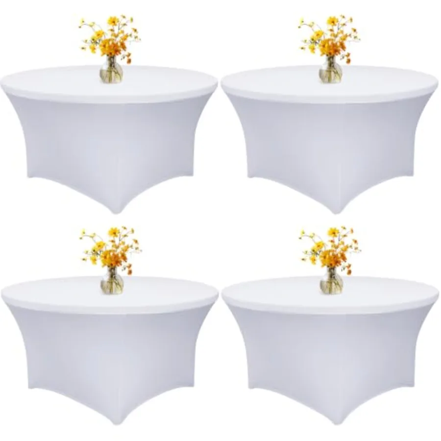 4 Pack 60 Inch Round Tablecloth, Fitted Spandex Round Table Cloths - Washable Stretchable Table Cover, Elastic Fabric for Weddi
4 Pack 60 Inch Round Tablecloth, Fitted Spandex Round Table Cloths - Washable Stretchable Table Cover, Elastic Fabric for Weddi