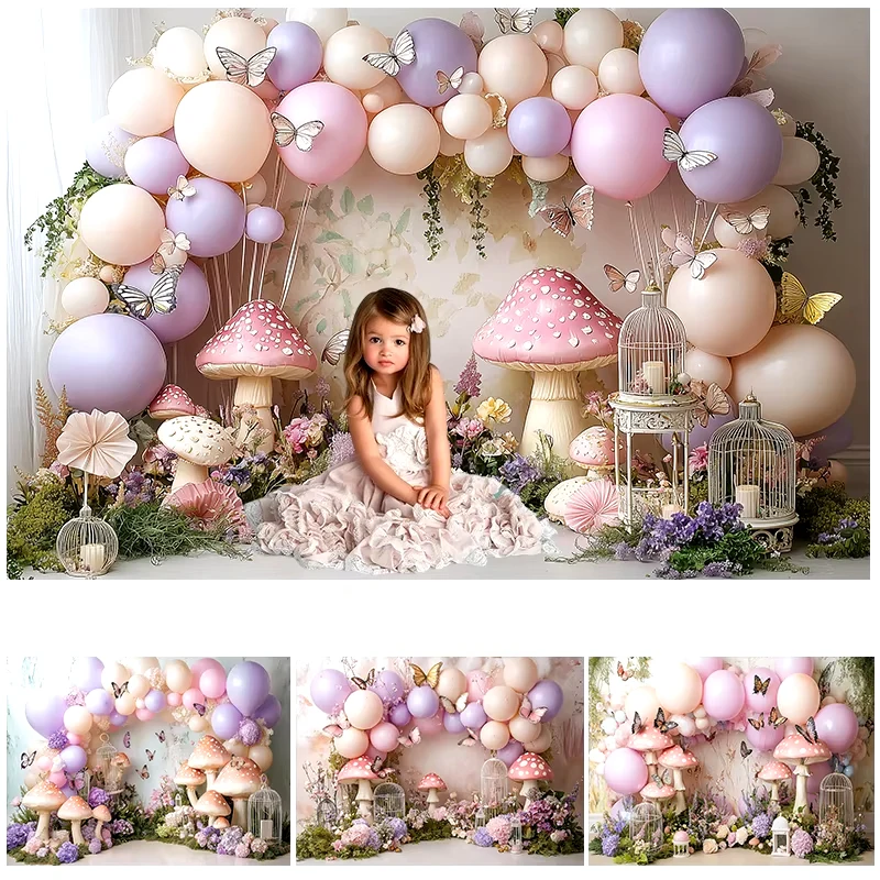 LS Butterfly Garden Backdrops Kids Baby Birthday Cake Smash Props Child Girl Photography Spring Floral Mushroom Background
LS Butterfly Garden Backdrops Kids Baby Birthday Cake Smash Props Child Girl Photography Spring Floral Mushroom Background
