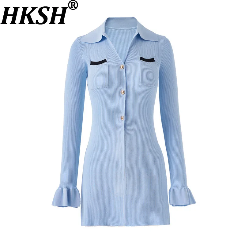 HKSH весна осень новое женское трикотажное платье с отложным воротником однобортное французское платье с длинными рукавами и завязкой на талии HK14489
HKSH весна осень новое женское трикотажное платье с отложным воротником однобортное французское платье с длинными рукавами и завязкой на талии HK14489