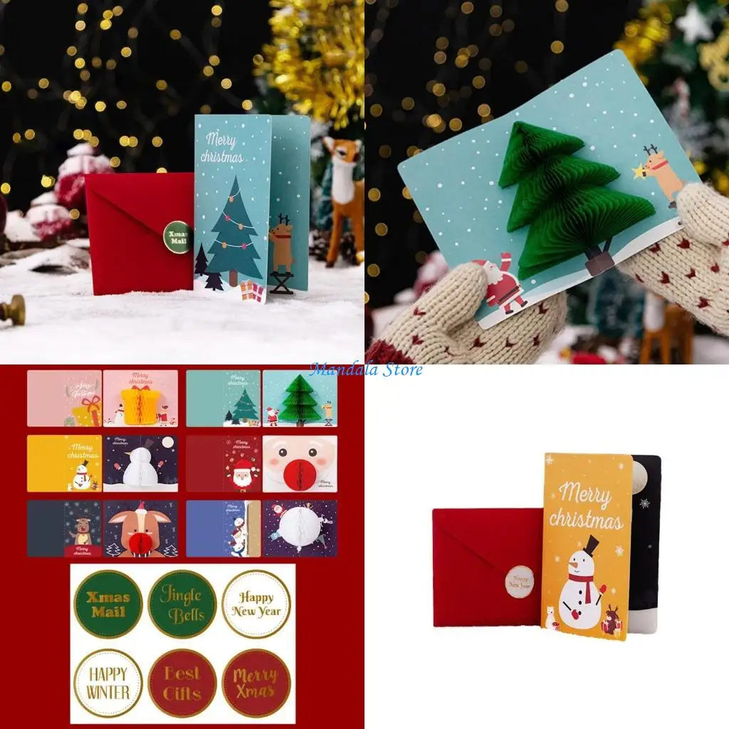 U2JC 3D Merry Christmas Greeting Card Postcards Invitations with Envelope New Year Cards for Kids
U2JC 3D Merry Christmas Greeting Card Postcards Invitations with Envelope New Year Cards for Kids