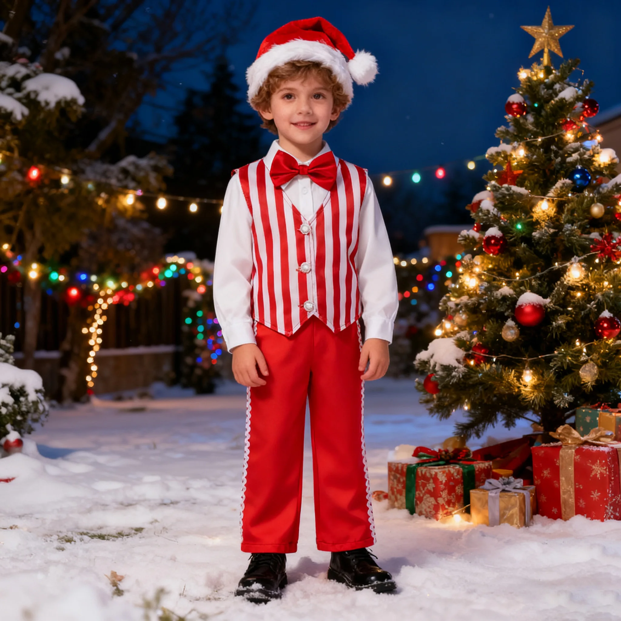 NewYear Clothes Boys Santa Claus Toddler Festival Party Outfits Set for Children Christmas Santa Claus Set Vest Shirt Pant Hat
NewYear Clothes Boys Santa Claus Toddler Festival Party Outfits Set for Children Christmas Santa Claus Set Vest Shirt Pant Hat