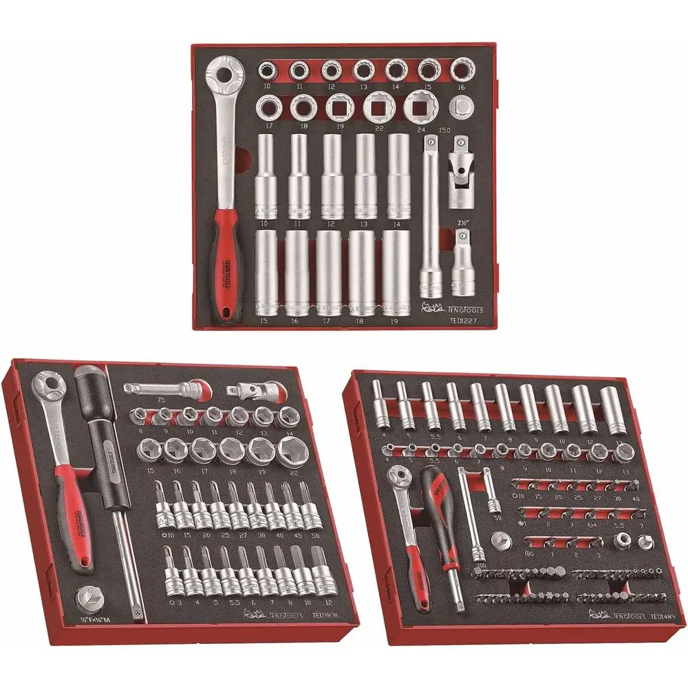 152-Piece Assorted Drive Socket Set, Silver
152-Piece Assorted Drive Socket Set, Silver