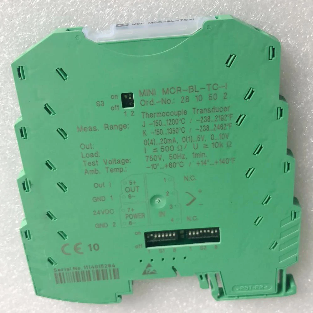 100% Test For Temperature Transmitter For Phoenix MINI MCR-BL-TC-I 2810502 Work Good
100% Test For Temperature Transmitter For Phoenix MINI MCR-BL-TC-I 2810502 Work Good