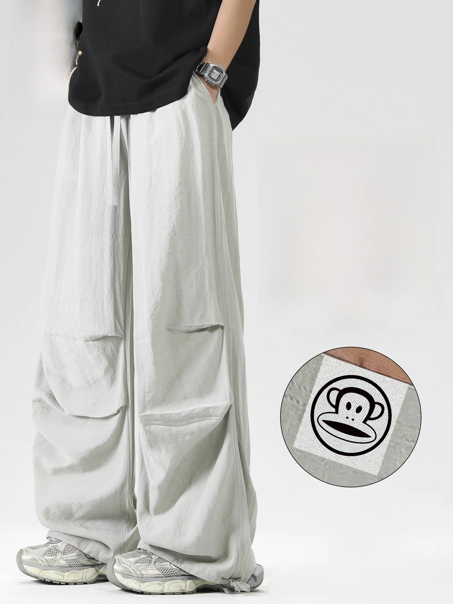 PaulFrank Summer Thin Wide Leg Casual Pants Men's Loose Fit Paratrooper Loose Waist Straight Leg Workwear Trousers
PaulFrank Summer Thin Wide Leg Casual Pants Men's Loose Fit Paratrooper Loose Waist Straight Leg Workwear Trousers