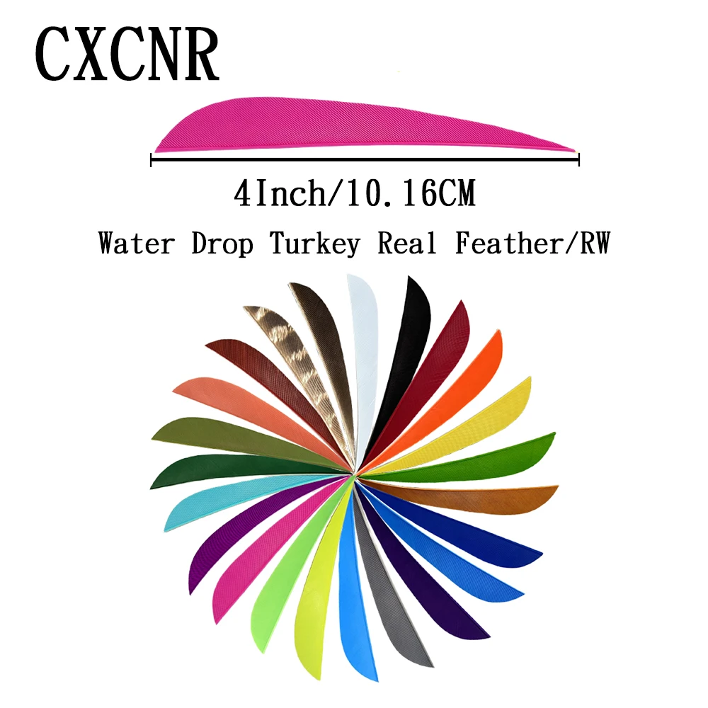 CXCNR 4 Inch Teardrop Right Helical Vanes Natural Turkey Feather Arrow Fletching for Recurve Compound Bow Archery Accessories
CXCNR 4 Inch Teardrop Right Helical Vanes Natural Turkey Feather Arrow Fletching for Recurve Compound Bow Archery Accessories