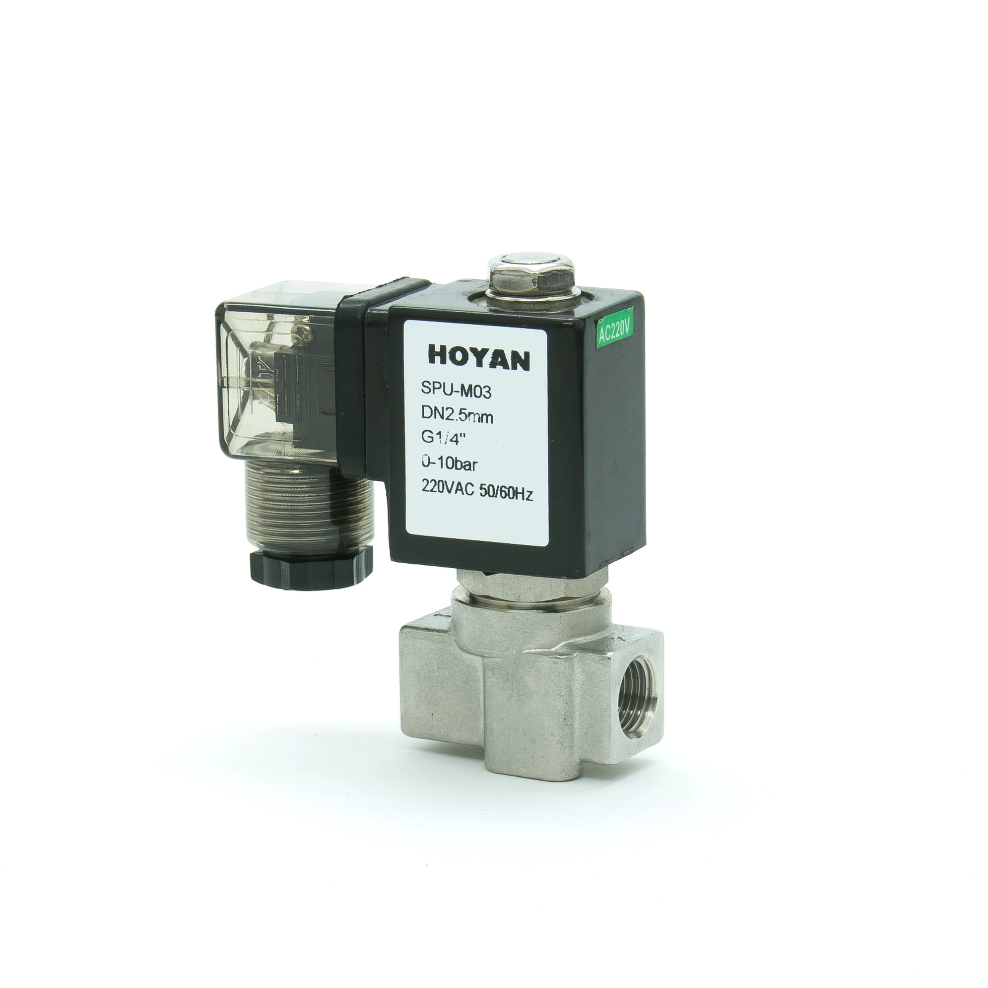 PU series Two-position two-way 2/2 small direct acting solenoid valve Solenoid Valves normally closed,stainless steel SS304
PU series Two-position two-way 2/2 small direct acting solenoid valve Solenoid Valves normally closed,stainless steel SS304