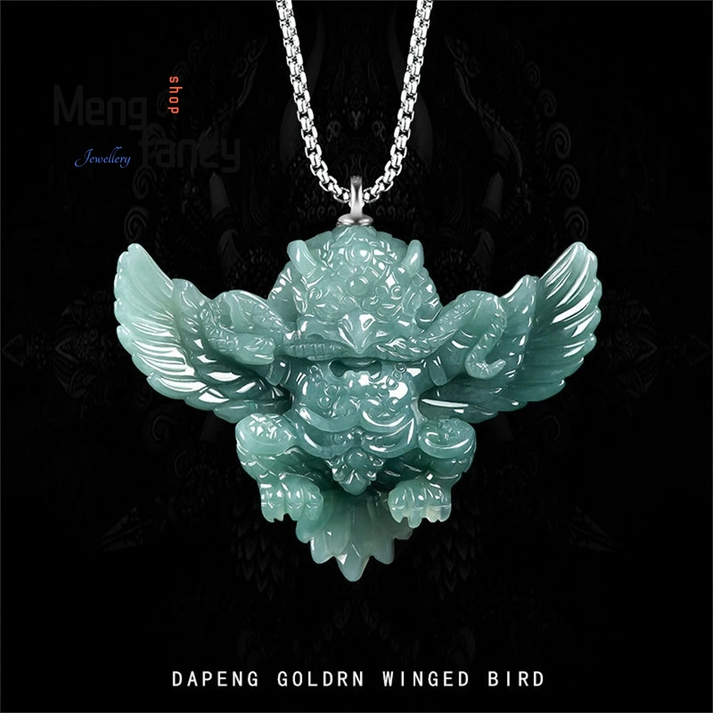 Natural A Cargo Jade Blue Water Three-Dimensional Dapeng Goldwing Bird Tantric Jade Pendant Patron Saint S925 Silver Pendant
Natural A Cargo Jade Blue Water Three-Dimensional Dapeng Goldwing Bird Tantric Jade Pendant Patron Saint S925 Silver Pendant