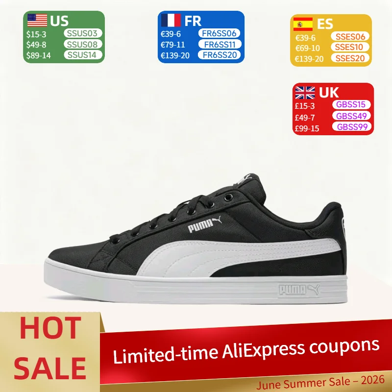 Puma Smash Vulc: Non-slip, Durable, Lightweight, Versatile, Breathable Low-Top Casual Sneakers (Unisex) - Black 385554-02
Puma Smash Vulc: Non-slip, Durable, Lightweight, Versatile, Breathable Low-Top Casual Sneakers (Unisex) - Black 385554-02