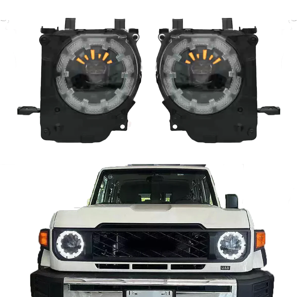 Laser Model Car Head Light LED Headlights for Toyota LC70 LC76 LC78 LC79 2024 2025 2026 Daytime Running Lights Headlight
Laser Model Car Head Light LED Headlights for Toyota LC70 LC76 LC78 LC79 2024 2025 2026 Daytime Running Lights Headlight