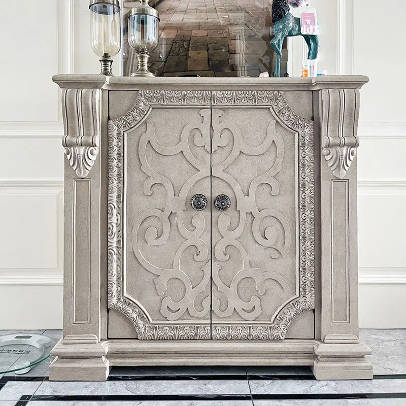 American porch cabinet French retro solid wood foyer shoe locker side architectural revival cabinet
American porch cabinet French retro solid wood foyer shoe locker side architectural revival cabinet