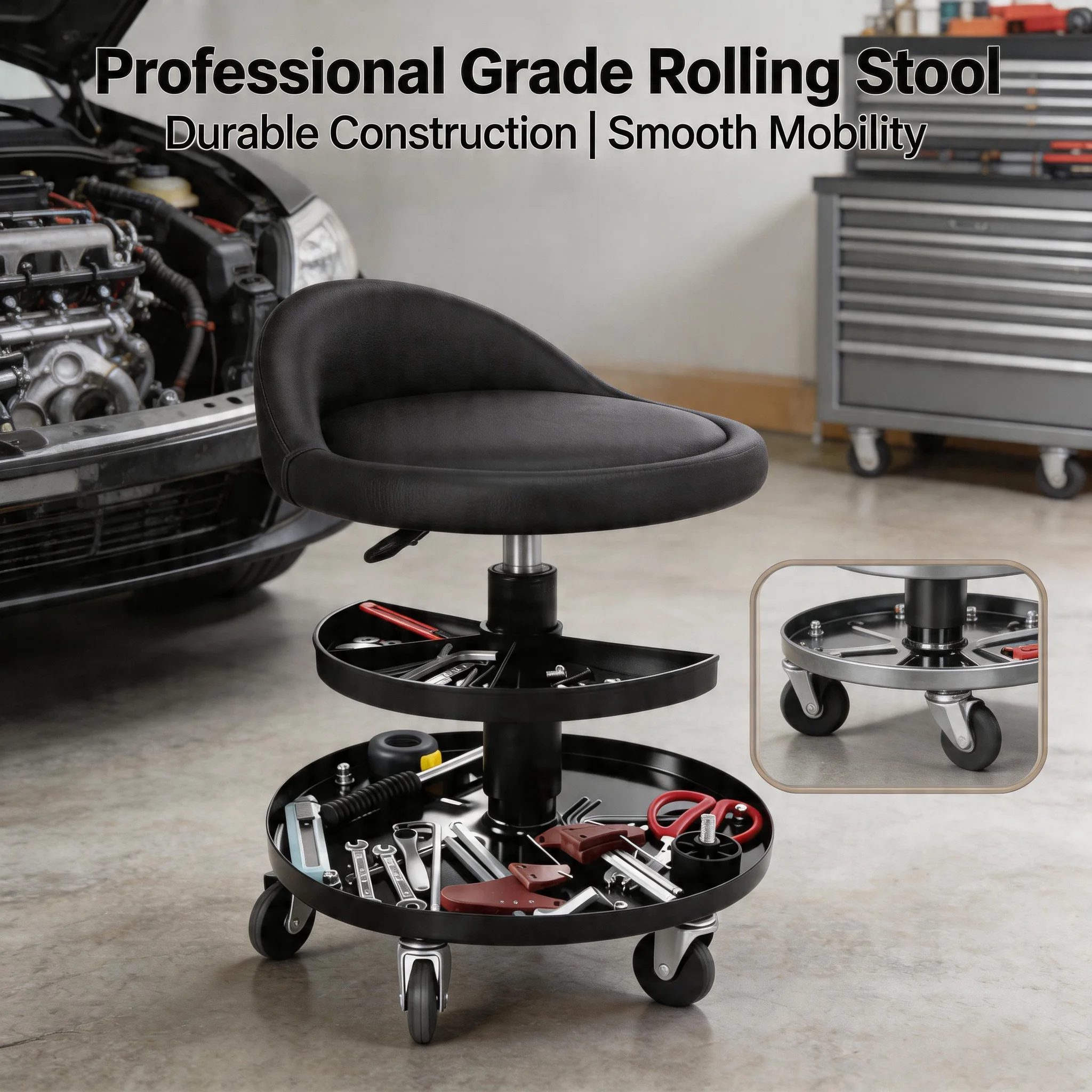 360 Degree Rotation Car Repair Creeper Adjustable Work Stool with Backrest Ergonomic Double Tool Roll Body Repair Equipment
360 Degree Rotation Car Repair Creeper Adjustable Work Stool with Backrest Ergonomic Double Tool Roll Body Repair Equipment