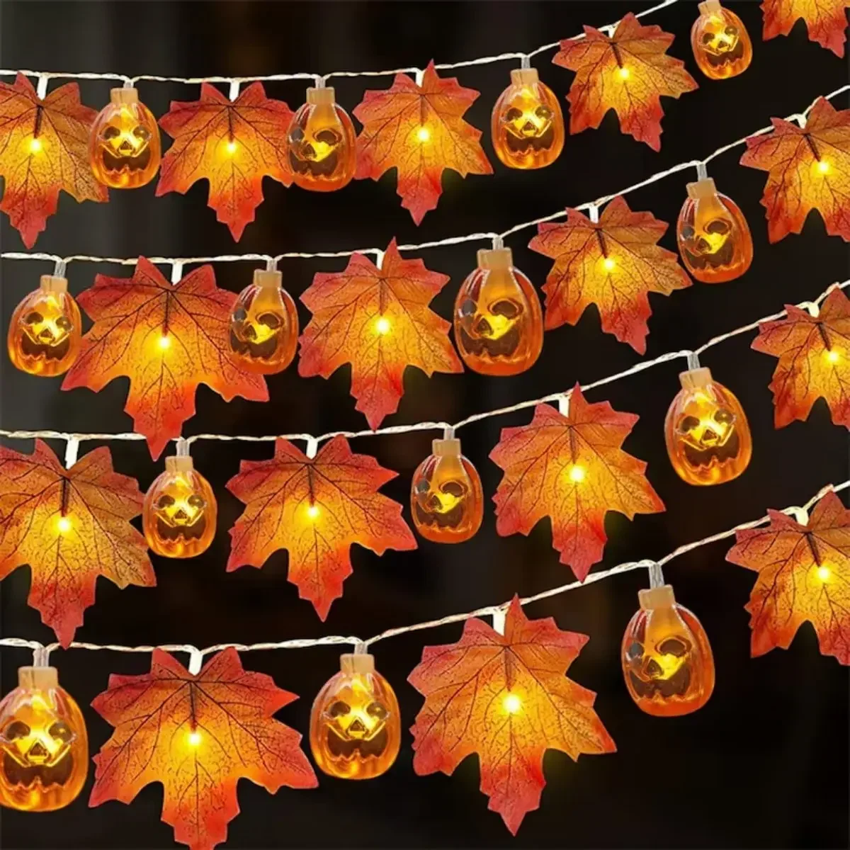 Новый Хэллоуин кленовые листья и тыква гирлянда на батарейках для использования в помещении и на открытом воздухе декоративная подвесная лампа подходит для домашнего декора
Новый Хэллоуин кленовые листья и тыква гирлянда на батарейках для использования в помещении и на открытом воздухе декоративная подвесная лампа подходит для домашнего декора