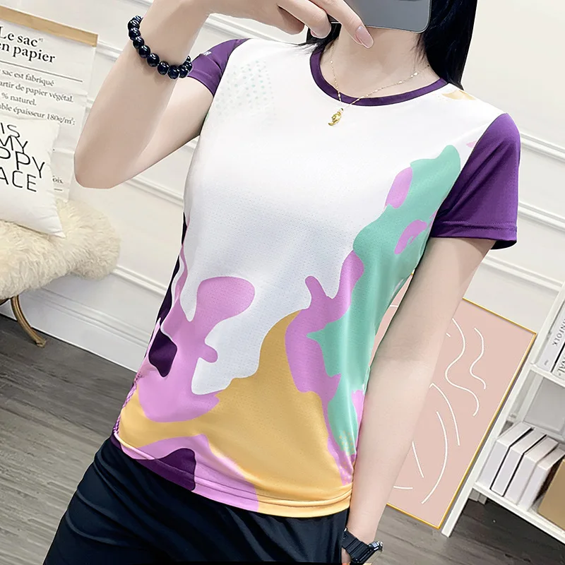2026 Women's T-Shirts Summer Yoga High Elasticity Breathable Top Running Training Quick Dry Hiking Outdoor Short Sleeve T-shirt
2026 Women's T-Shirts Summer Yoga High Elasticity Breathable Top Running Training Quick Dry Hiking Outdoor Short Sleeve T-shirt