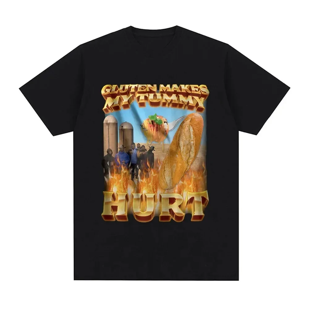 Gluten Makes My Tummy Hurt Funny Meme Graphic T-Shirt Men Fashion Vintage Short Sleeve T-shirts Cotton Casual Oversized T Shirts
Gluten Makes My Tummy Hurt Funny Meme Graphic T-Shirt Men Fashion Vintage Short Sleeve T-shirts Cotton Casual Oversized T Shirts