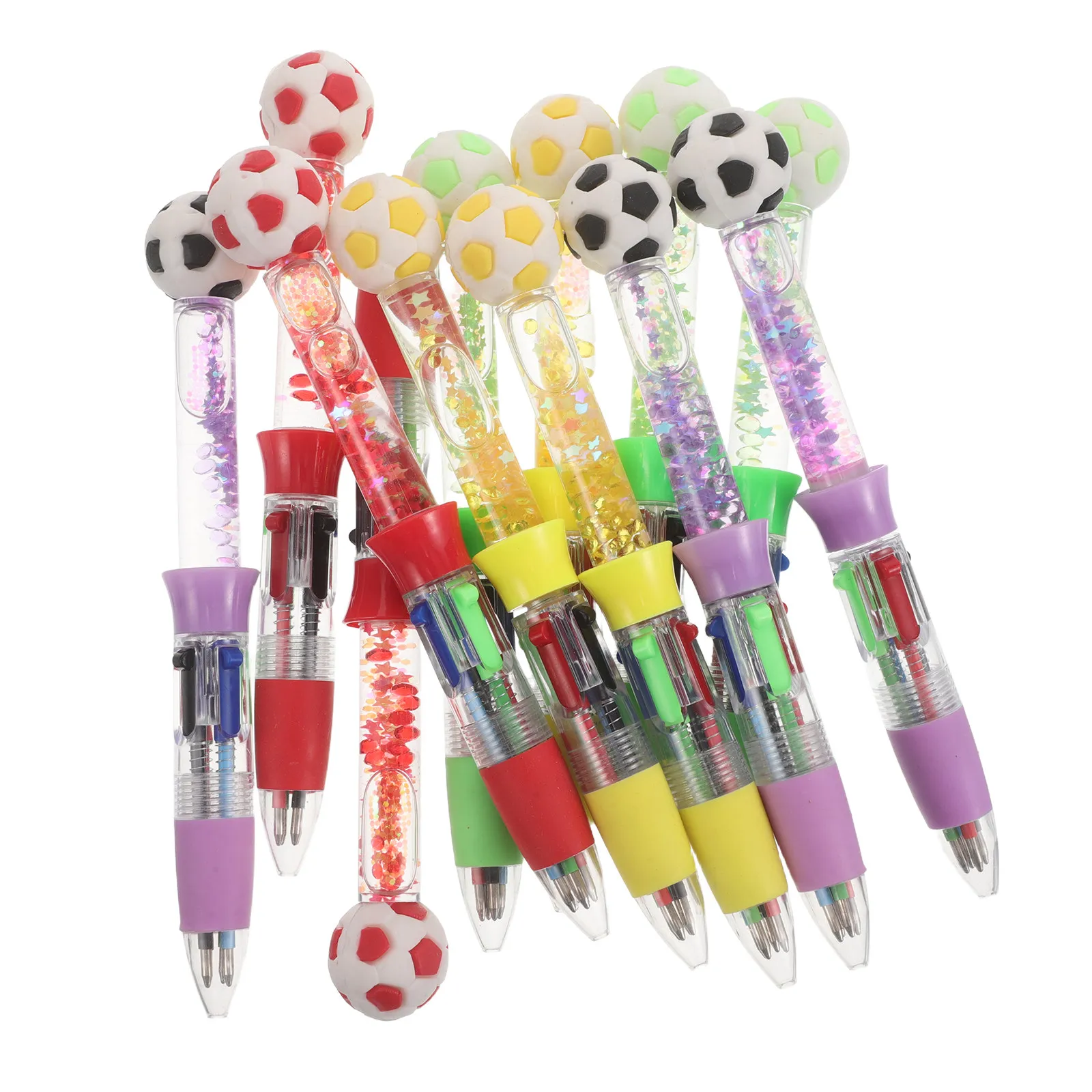 12Pack Soccer Ballpoint Pens 4-in-1 Retractable Multicolor Liquid Sand Football Party Favors Sports Goodie Bag Stuffers
12Pack Soccer Ballpoint Pens 4-in-1 Retractable Multicolor Liquid Sand Football Party Favors Sports Goodie Bag Stuffers