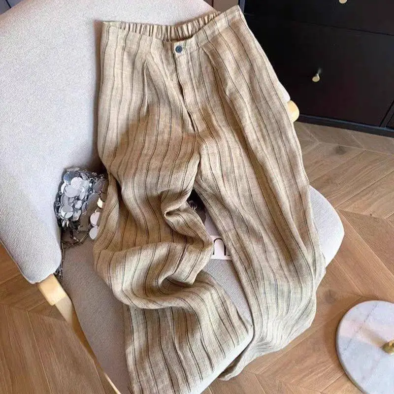Summer Large Size 300 Pounds 2026 New Vintage Stripes Linen Wide Pants Men Loose Straight Leg Trousers Breathable Casual Leisure
Summer Large Size 300 Pounds 2026 New Vintage Stripes Linen Wide Pants Men Loose Straight Leg Trousers Breathable Casual Leisure