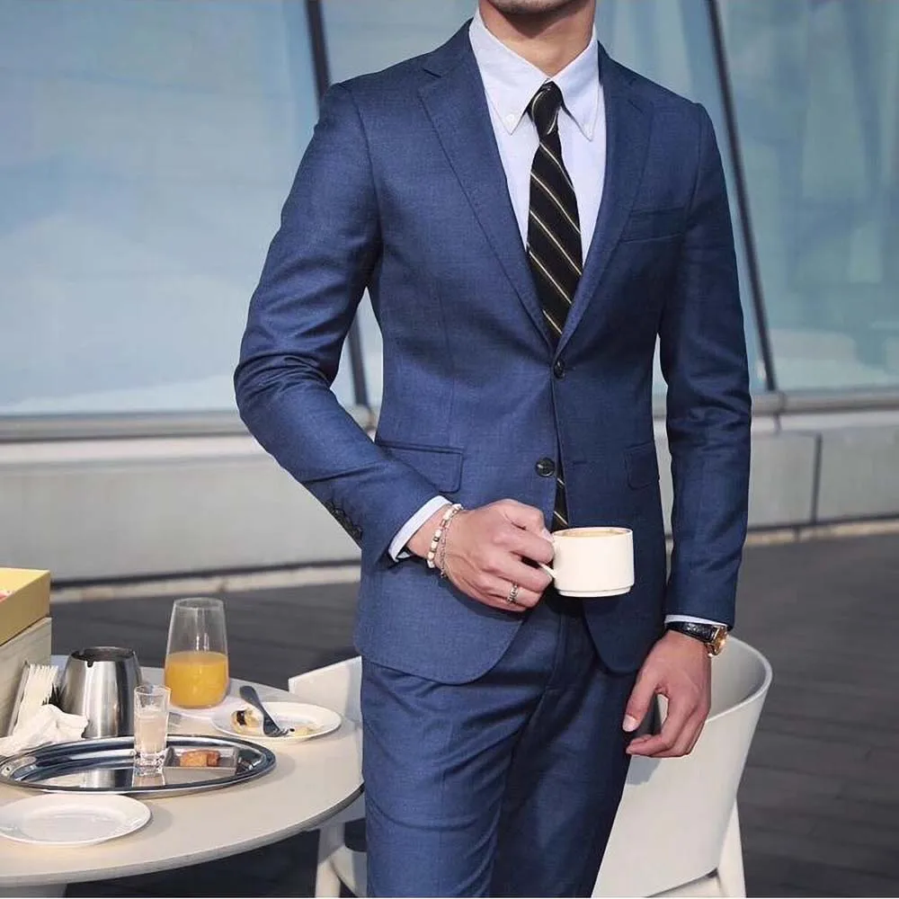 Fashion Men Suits Solid Color Notch Lapel Two Buttons Male Blazer Smart Casual Wedding Formal Tuxedo Suit Slim Fit 2 Piece Set
Fashion Men Suits Solid Color Notch Lapel Two Buttons Male Blazer Smart Casual Wedding Formal Tuxedo Suit Slim Fit 2 Piece Set