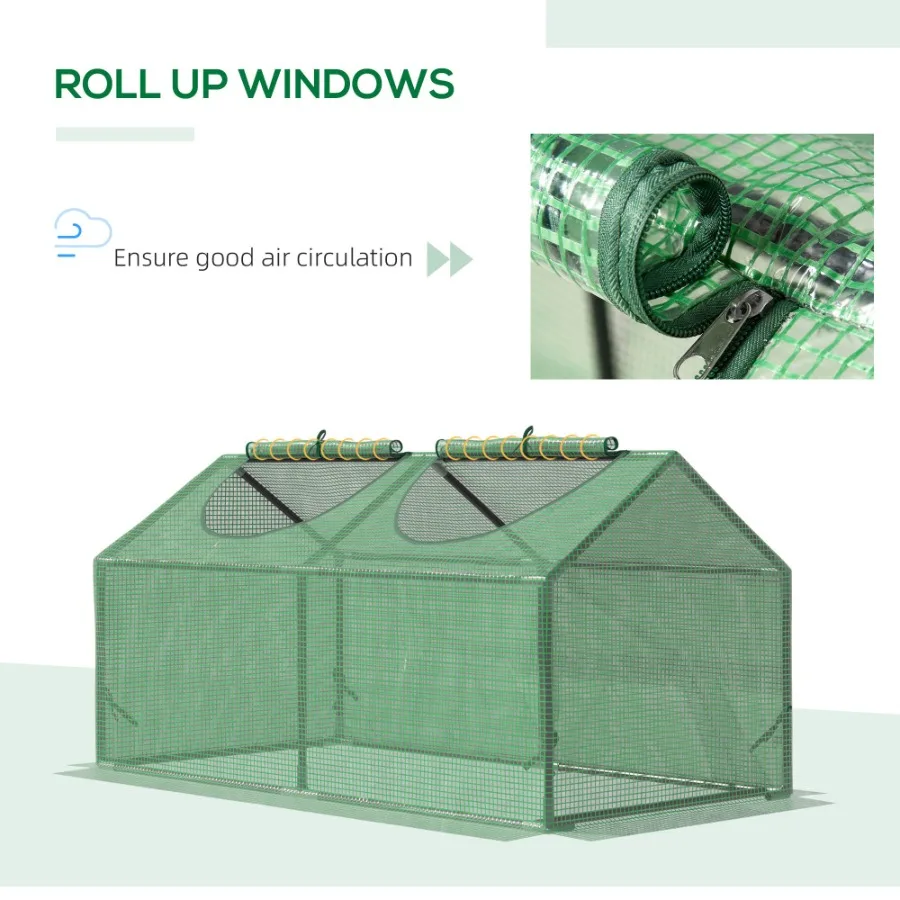 4' x 2' x 2' Portable Mini Greenhouse Small Green House with PE Cover Rollup Zippered Windows for Indoor Outdoor Garden Green
4' x 2' x 2' Portable Mini Greenhouse Small Green House with PE Cover Rollup Zippered Windows for Indoor Outdoor Garden Green