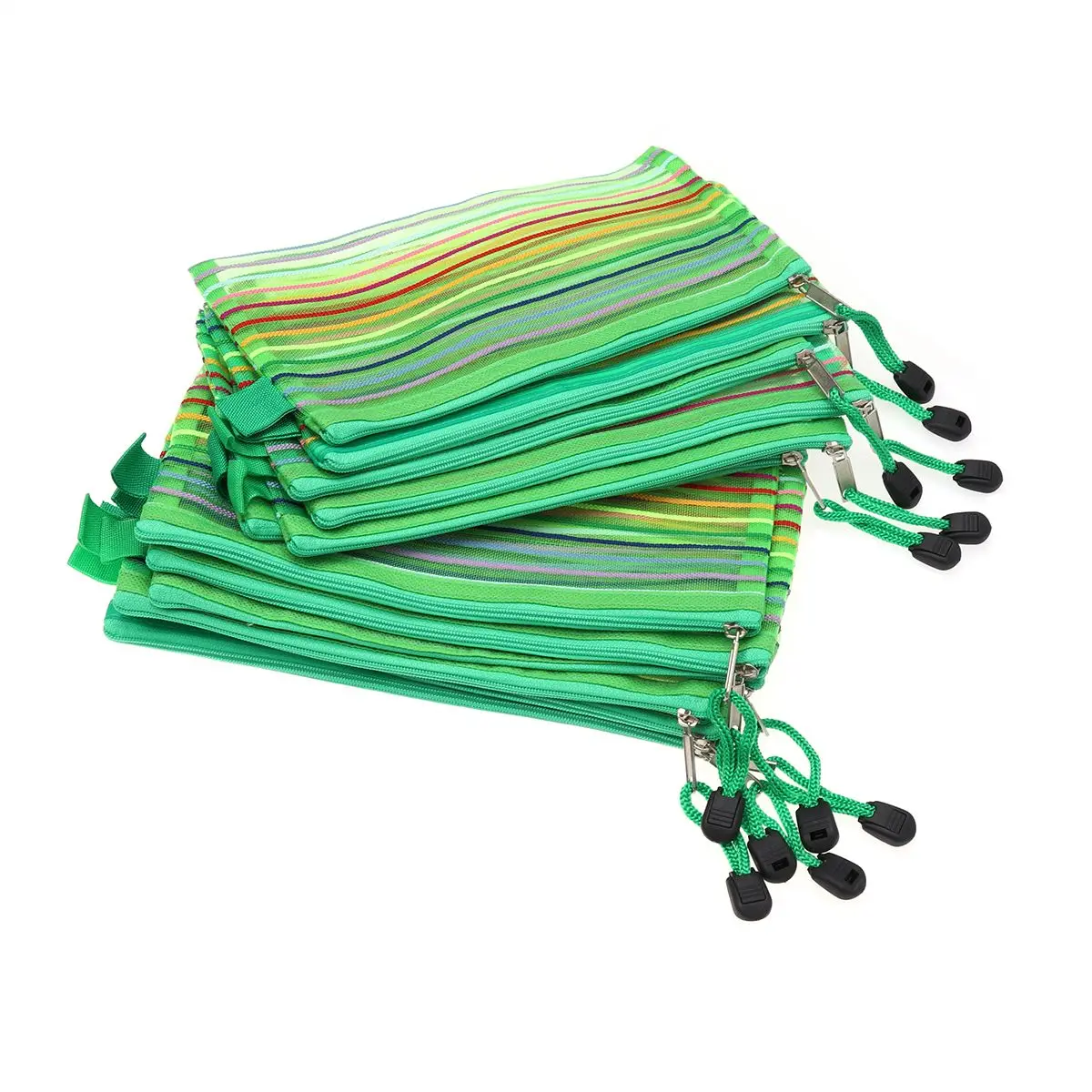 12 PCS Pencil Case Colorful Stripe Pouch Clutch Bag Mesh Storage with Zipper Rainbow Stripes Student
12 PCS Pencil Case Colorful Stripe Pouch Clutch Bag Mesh Storage with Zipper Rainbow Stripes Student