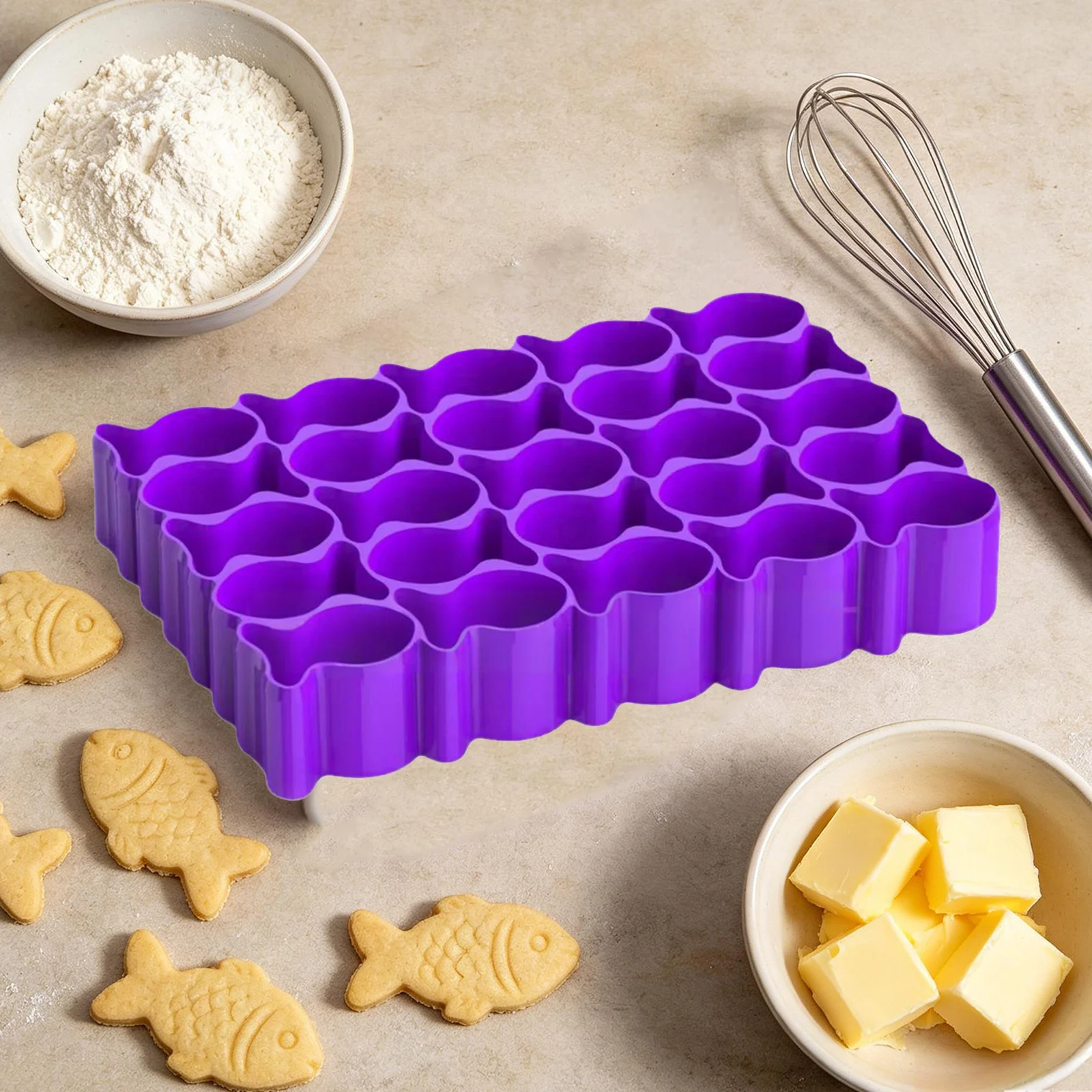 1 Pcs Fish Cracker Cookie Cutter 25 Cavity Mini Fish Cookie Cutters Animal Cookie Cutter for Baking Cookies Tiny Treats
1 Pcs Fish Cracker Cookie Cutter 25 Cavity Mini Fish Cookie Cutters Animal Cookie Cutter for Baking Cookies Tiny Treats