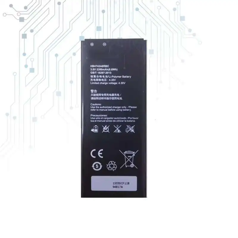 Аккумулятор мобильного телефона HB4742A0RBC HB4742A0RBW 2300 мАч для Huawei Honor 3C, аккумулятор G730 G740 H30-T00 H30-T10 H30-U10 H30
Аккумулятор мобильного телефона HB4742A0RBC HB4742A0RBW 2300 мАч для Huawei Honor 3C, аккумулятор G730 G740 H30-T00 H30-T10 H30-U10 H30