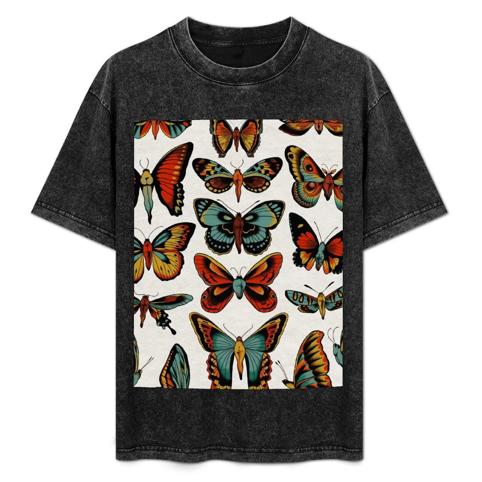 Butterflies traditional tattoo flash T-Shirt Breathable Basic Cotton T-Shirt
Butterflies traditional tattoo flash T-Shirt Breathable Basic Cotton T-Shirt