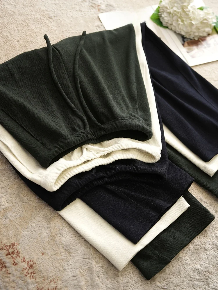 Women's Wool Acetate Wide Leg Pants Belted Elastic Waist Sweatpants Casual Commute Style Color Straight Tube Trousers
Women's Wool Acetate Wide Leg Pants Belted Elastic Waist Sweatpants Casual Commute Style Color Straight Tube Trousers