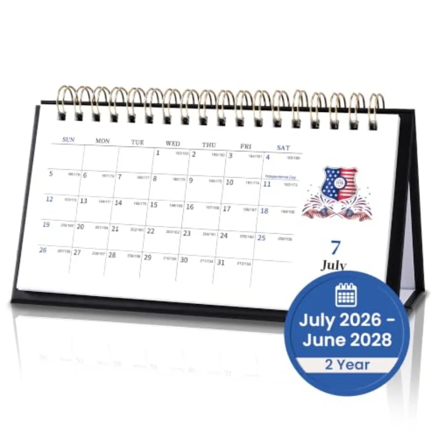 Desk Calendar 2026-2028 - July 2026 to June 2028, 6.9" x 3.7", 2026-2028 Small Calendar, Standing Flip Desk Calendar, 2 Year Ca
Desk Calendar 2026-2028 - July 2026 to June 2028, 6.9" x 3.7", 2026-2028 Small Calendar, Standing Flip Desk Calendar, 2 Year Ca