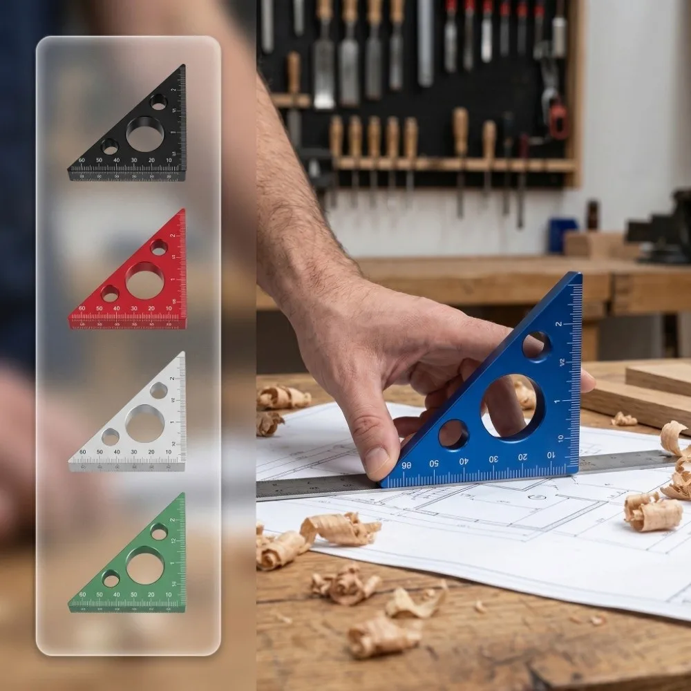 Aluminum Alloy Woodworking Triangle Ruler 45/90 Degree Heavy-Duty Woodworking Right Angle Ruler
Aluminum Alloy Woodworking Triangle Ruler 45/90 Degree Heavy-Duty Woodworking Right Angle Ruler