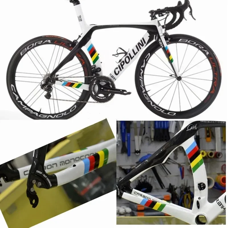 1PCS Cycling Frame Sticker MTB Bicycle Sticker Rainbow Colors Decoration Sticker DIY MTB Bike Modified Sticker Bike Accessories
1PCS Cycling Frame Sticker MTB Bicycle Sticker Rainbow Colors Decoration Sticker DIY MTB Bike Modified Sticker Bike Accessories