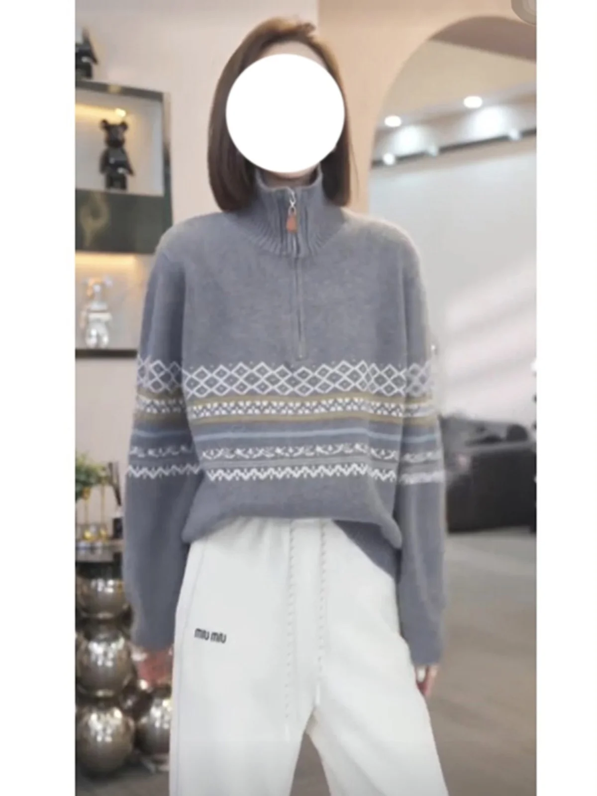 plus Size Long Sleeve Knitted Sweater Zipper High Collar Slimming Top for Women Spring Fashionable Lazy Style European Flower...
plus Size Long Sleeve Knitted Sweater Zipper High Collar Slimming Top for Women Spring Fashionable Lazy Style European Flower...
