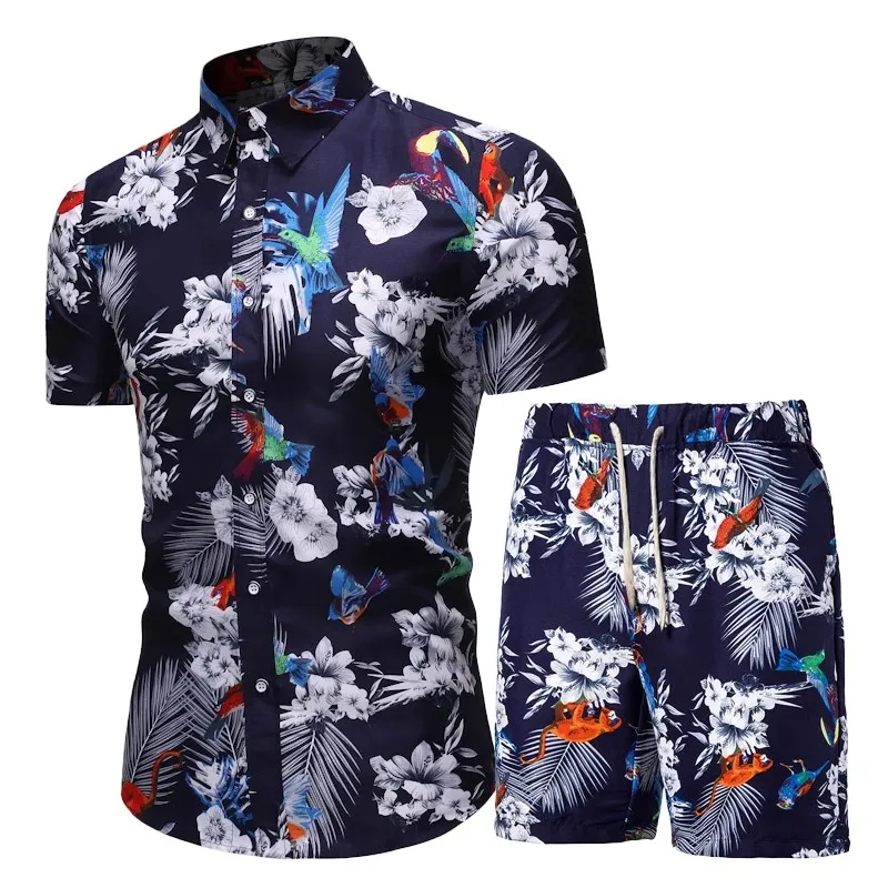 Summer Men's Casual Sets Fashion Print Hawaiian Short Sleeve Set Beach Wear Shirts+Shorts Men Thin Slim Fit Mens Clothing 2025
Summer Men's Casual Sets Fashion Print Hawaiian Short Sleeve Set Beach Wear Shirts+Shorts Men Thin Slim Fit Mens Clothing 2025