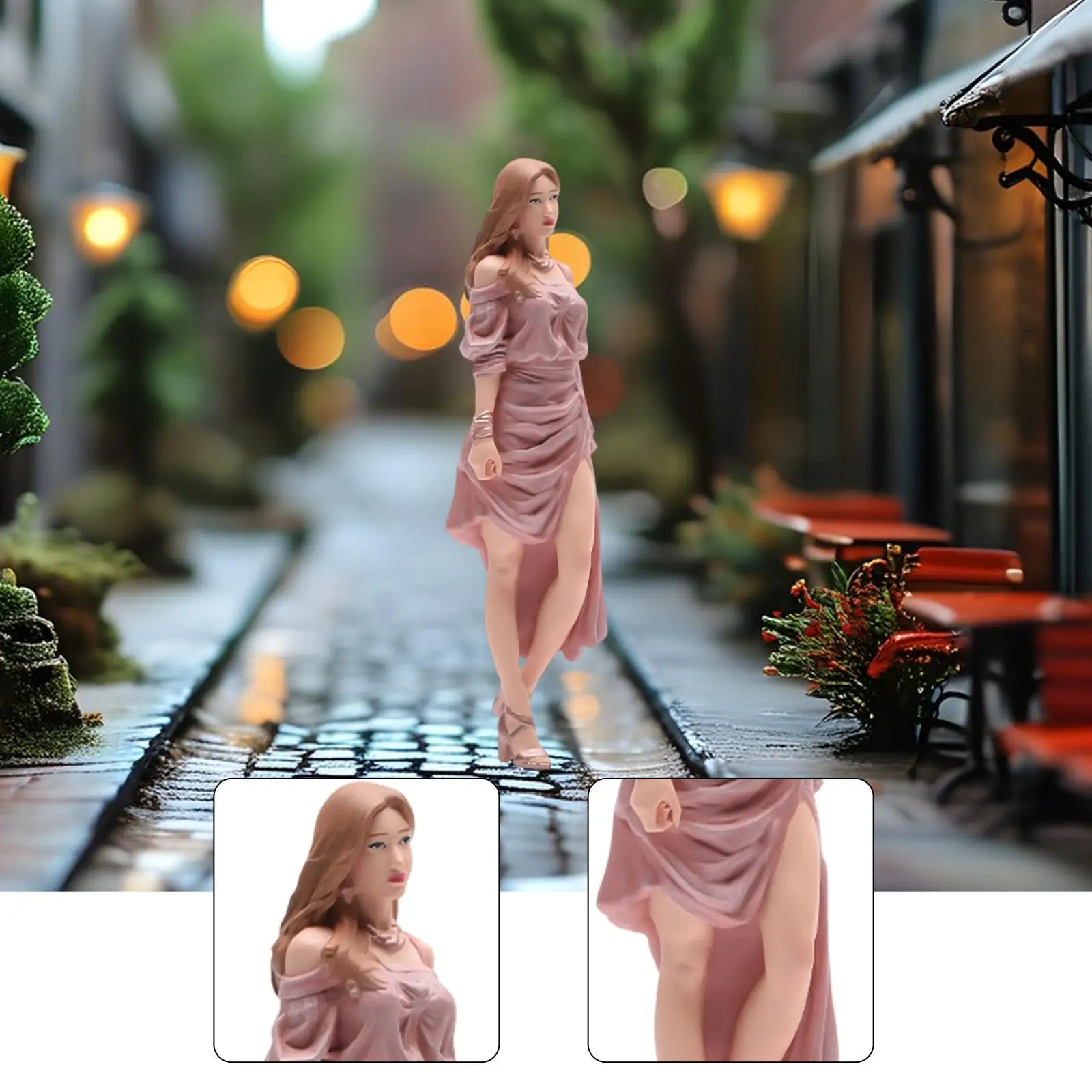 Resin Miniature People Figure 1/18 Scale Female Tiny Model for Girl Room Decoration and Diorama Setup
Resin Miniature People Figure 1/18 Scale Female Tiny Model for Girl Room Decoration and Diorama Setup