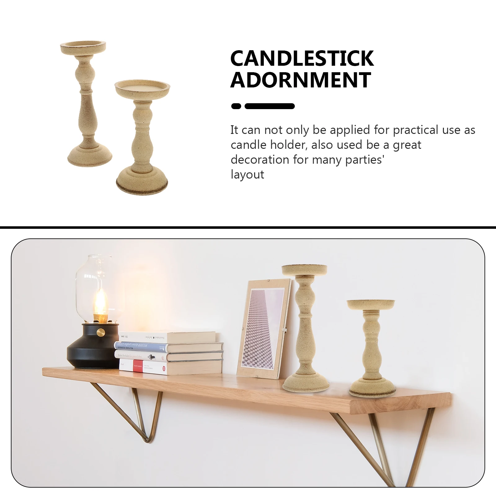 2 pcs Wooden Holder Retro Style Decorative Candlestick Home Decor Tealight Stand Standing Candlestick Household Holders Creative
2 pcs Wooden Holder Retro Style Decorative Candlestick Home Decor Tealight Stand Standing Candlestick Household Holders Creative