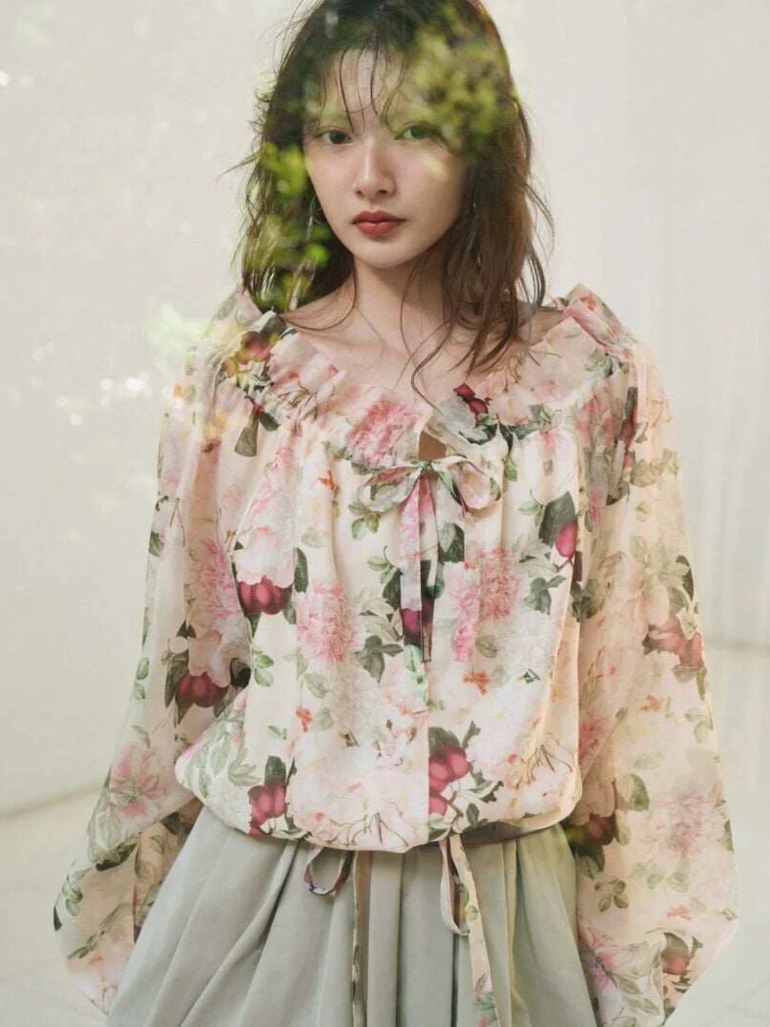 Sweet Countryside Style Plant Floral One-Shoulder Shirt with Lace Trim Pure S Home Breathable Polyester Long Sleeve Women's S...
Sweet Countryside Style Plant Floral One-Shoulder Shirt with Lace Trim Pure S Home Breathable Polyester Long Sleeve Women's S...