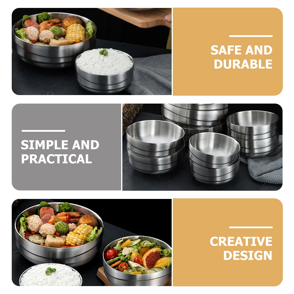 Stainless Steel Bowls Noodle Bowls Large Ramen Soup Korean Restaurant Home Noodle Bowl Party Double Wall Insulated
Stainless Steel Bowls Noodle Bowls Large Ramen Soup Korean Restaurant Home Noodle Bowl Party Double Wall Insulated