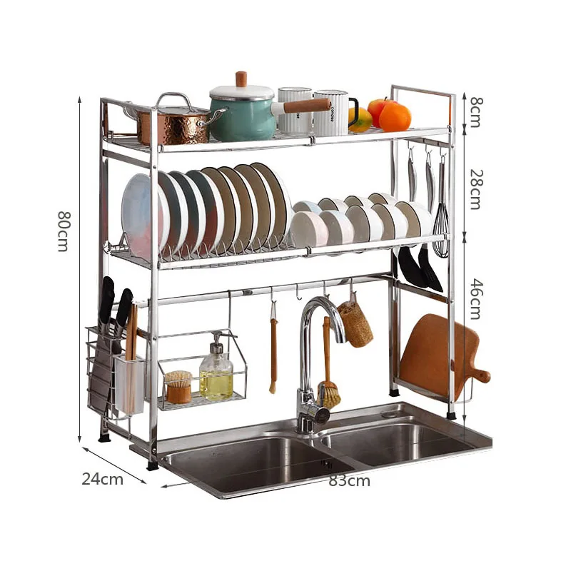 High Quality Manufactory Wholesale Stainless Steel Kitchen Cabinet Storage Shelf Dish Drying Rack