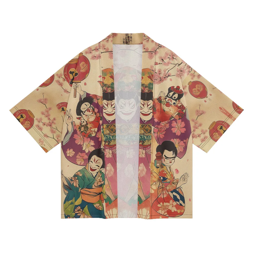 summer beach cardigan haori shirts traditional clothing men women casual loose kimono Japanese Ukiyo-e printed
summer beach cardigan haori shirts traditional clothing men women casual loose kimono Japanese Ukiyo-e printed