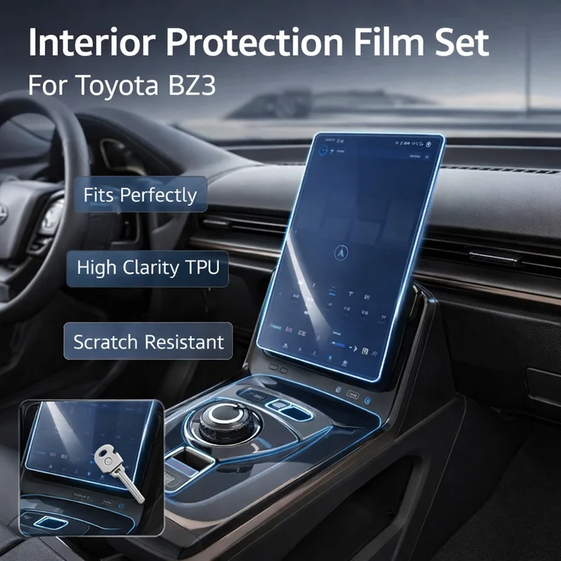Interior Protection Film For Toyota BZ3 Center Console Navigation Gear Shift Dashboard Car Accessories High Clarity TPU
Interior Protection Film For Toyota BZ3 Center Console Navigation Gear Shift Dashboard Car Accessories High Clarity TPU
