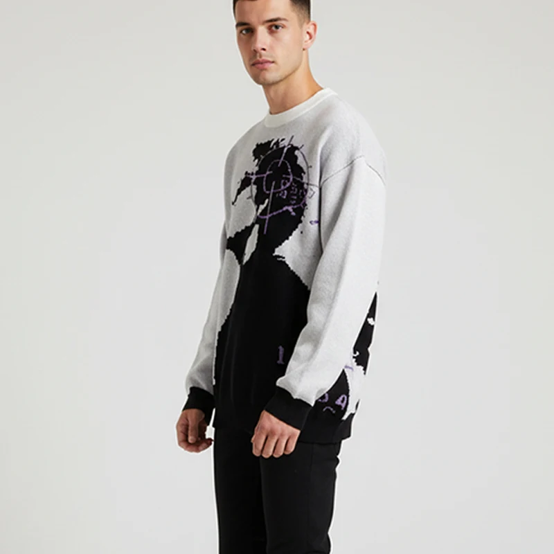 Autumn Knitted Oversized Round Neck Sweater Men's Basic Portrait Printed Sweater Round Neck Elastic Pullover Warm Sportswear Men
Autumn Knitted Oversized Round Neck Sweater Men's Basic Portrait Printed Sweater Round Neck Elastic Pullover Warm Sportswear Men