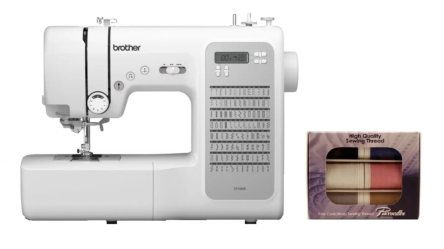 CP100X Computerized Sewing and Quilting Machine, SASC706 6-Piece Pacesetter Sewing Thread Included, Customized
CP100X Computerized Sewing and Quilting Machine, SASC706 6-Piece Pacesetter Sewing Thread Included, Customized