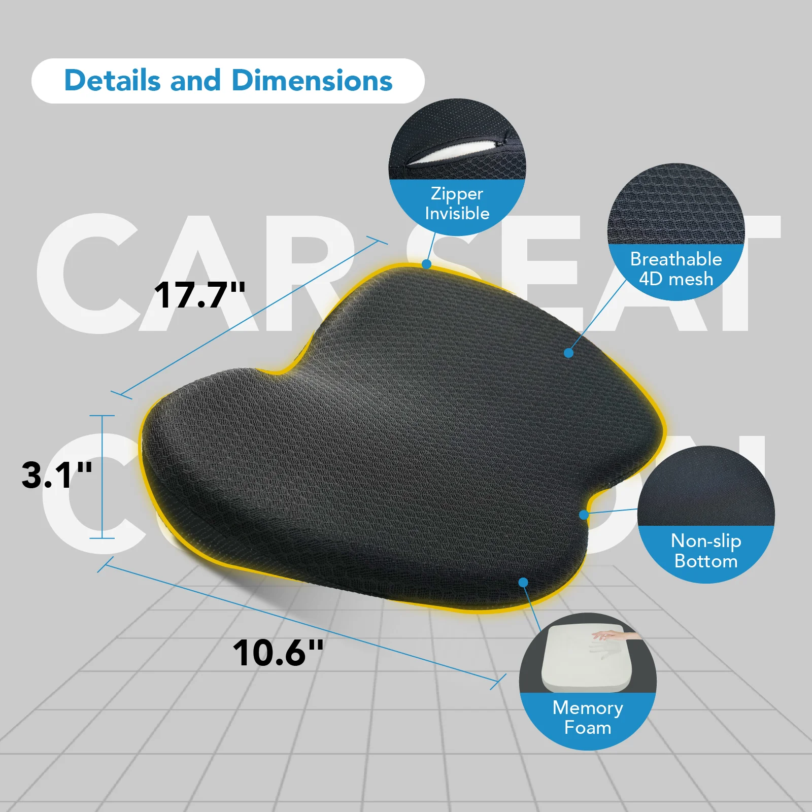 Car Seat Cushion Memory Foam Cojines Para Auto Multi Scenario Use Back Cushions Travel Car Accessories Ergonomic Hip Support 쿠션
Car Seat Cushion Memory Foam Cojines Para Auto Multi Scenario Use Back Cushions Travel Car Accessories Ergonomic Hip Support 쿠션