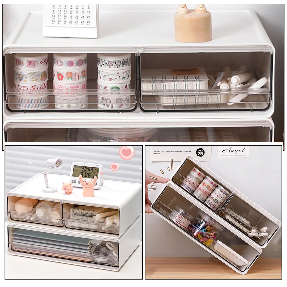 2pcs Desktop Storage Box Drawer Office Plastic Stationery Holder Box Bathroom Makeup Organizer Multi-Function
2pcs Desktop Storage Box Drawer Office Plastic Stationery Holder Box Bathroom Makeup Organizer Multi-Function