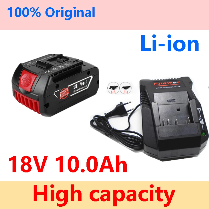 100% Original 18V 10.0Ah Professional Rechargeable Lithium Battery BAT609, BAT609G, BAT618, BAT618G, BAT614, Fast Charge Charger
100% Original 18V 10.0Ah Professional Rechargeable Lithium Battery BAT609, BAT609G, BAT618, BAT618G, BAT614, Fast Charge Charger