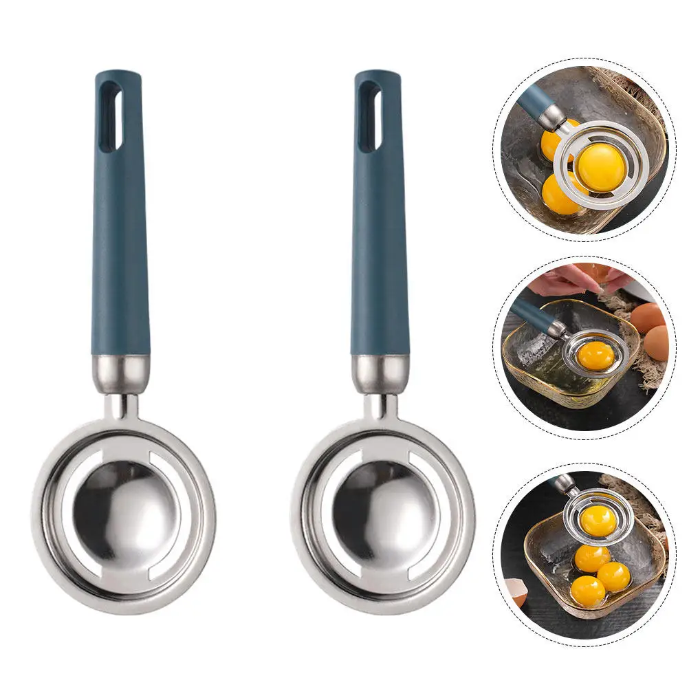 2Pcs Egg White Separators Double Leakage Groove Design Comfortable Handle Kitchen Protein Separation Tools Home Egg Yolk Filters
2Pcs Egg White Separators Double Leakage Groove Design Comfortable Handle Kitchen Protein Separation Tools Home Egg Yolk Filters